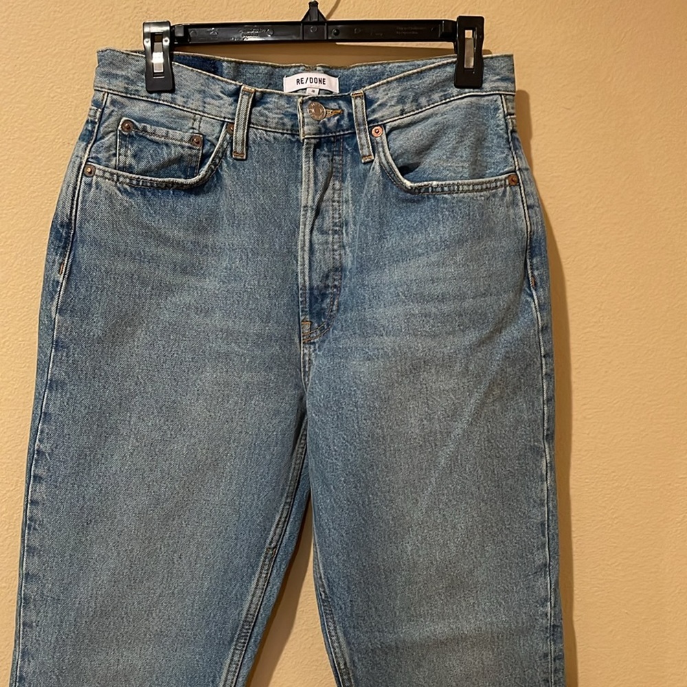 NWT Re/Done 70s Ultra High Waist Stove Pipe Jeans - Picture 4 of 8